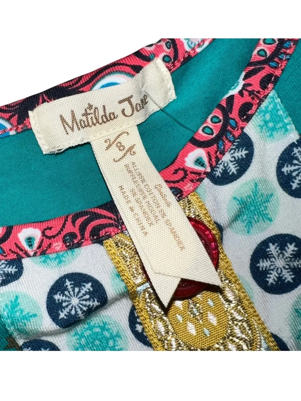 Girls Matilda Jane Teal Floral Stars Friends Forever Clover Dress